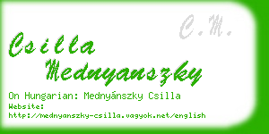 csilla mednyanszky business card